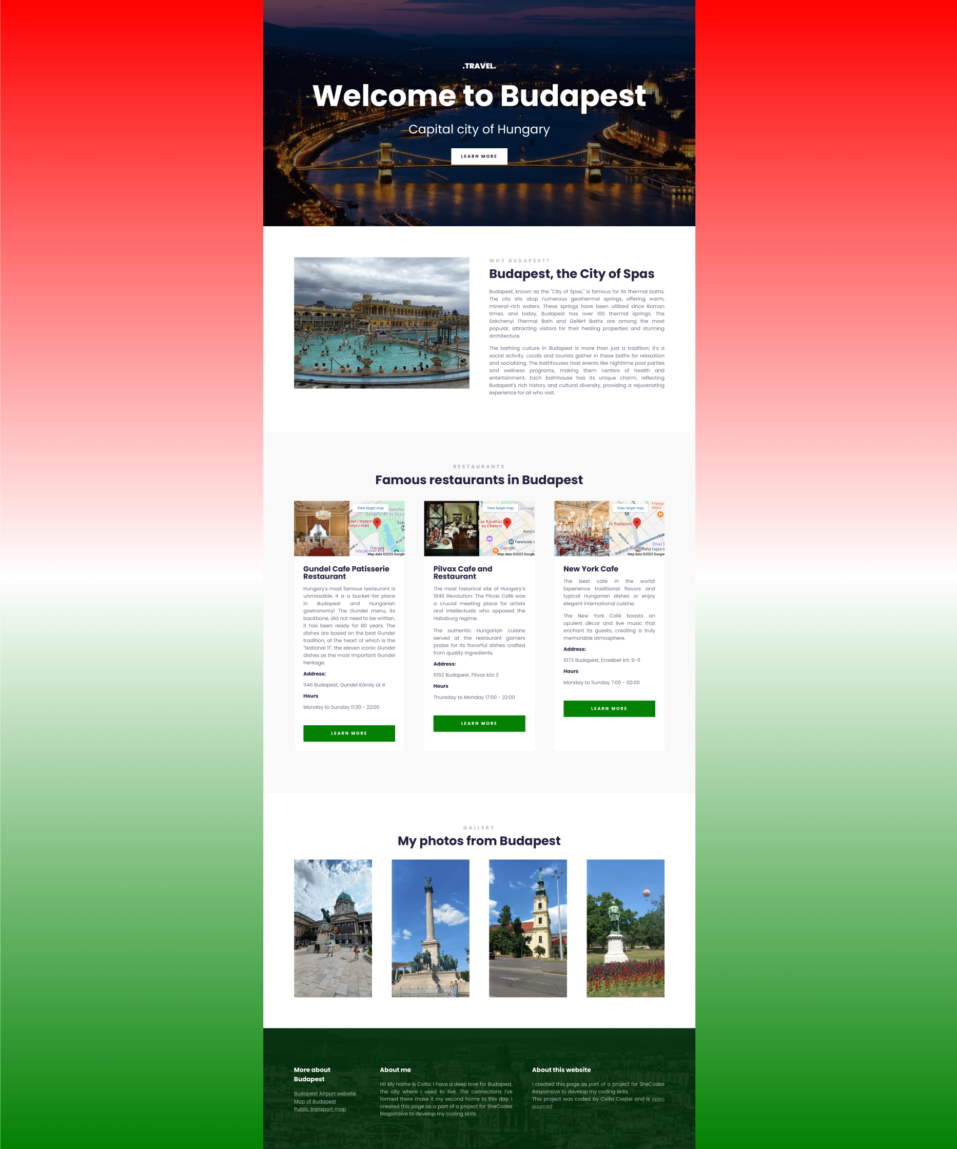 Travel project preview